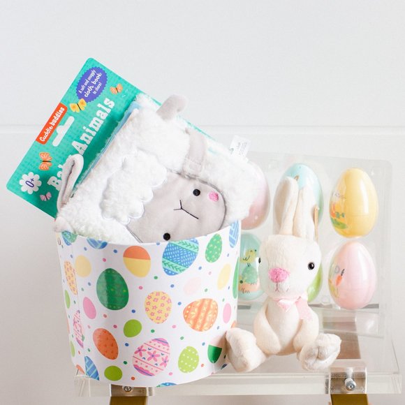 Easter Gift Basket Baby Animal Adventure Rabbit Soft Book Baby Animals Eggs
